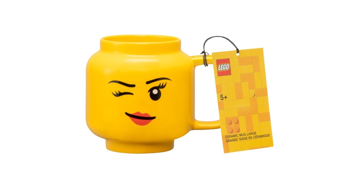 Room Copenhagen LEGO Keramiktasse Winking Girl, groß(gelb)