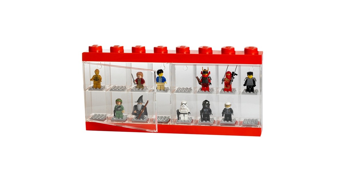 Room Copenhagen LEGO Minifiguren Display Case 16 rot, Aufbewahrungsbox(rot)