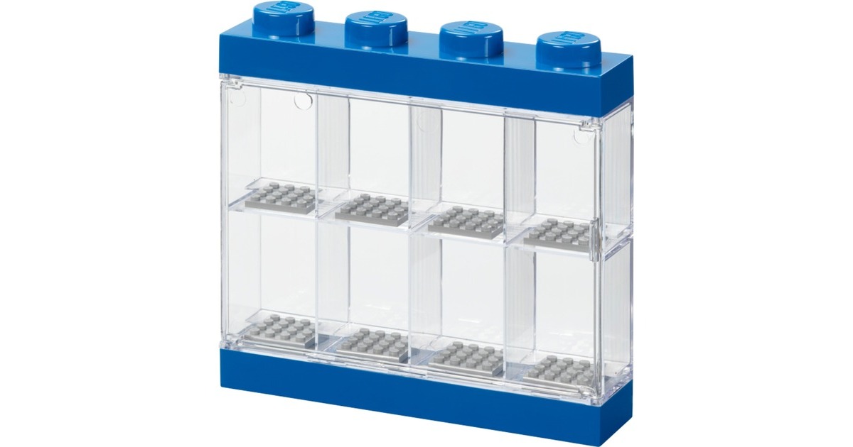 Room Copenhagen LEGO Minifiguren Vitrine blau, Aufbewahrungsbox(blau/transparent, transparent)