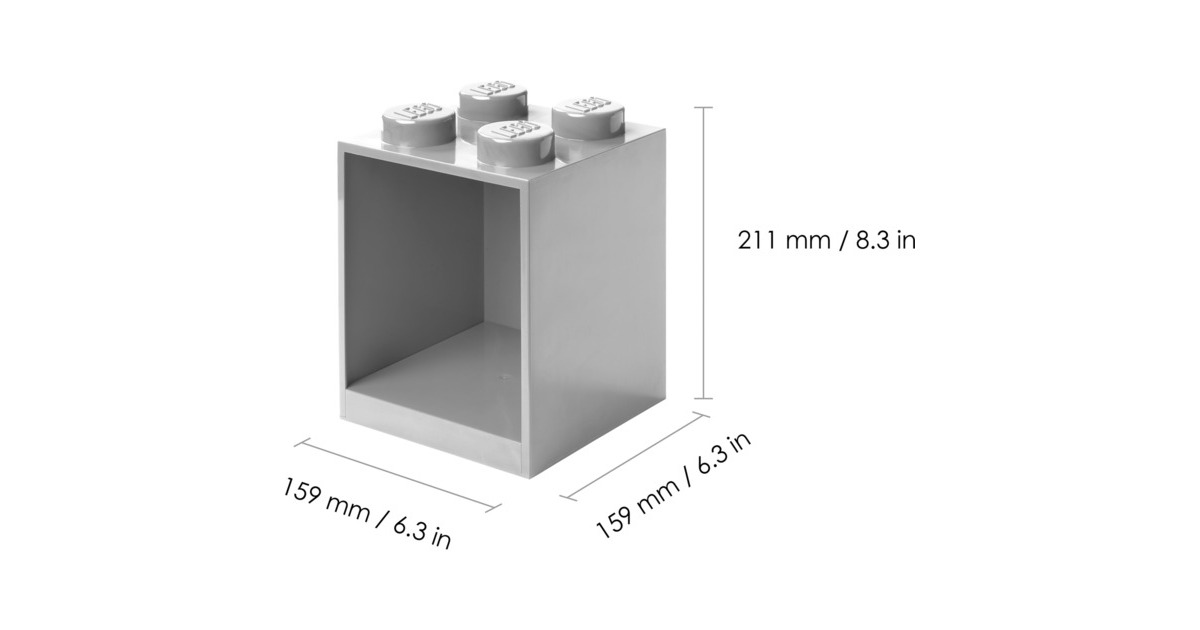 Room Copenhagen LEGO Regal Brick Shelf 8+4, Set 41171740(hellgrau, 2 Regale)