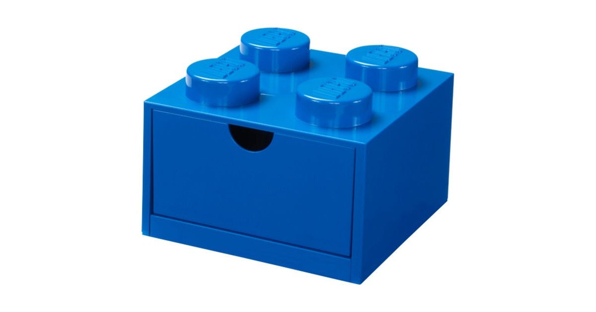 Room Copenhagen LEGO Schreibtischschublade 4, Aufbewahrungsbox(blau, Noppen)