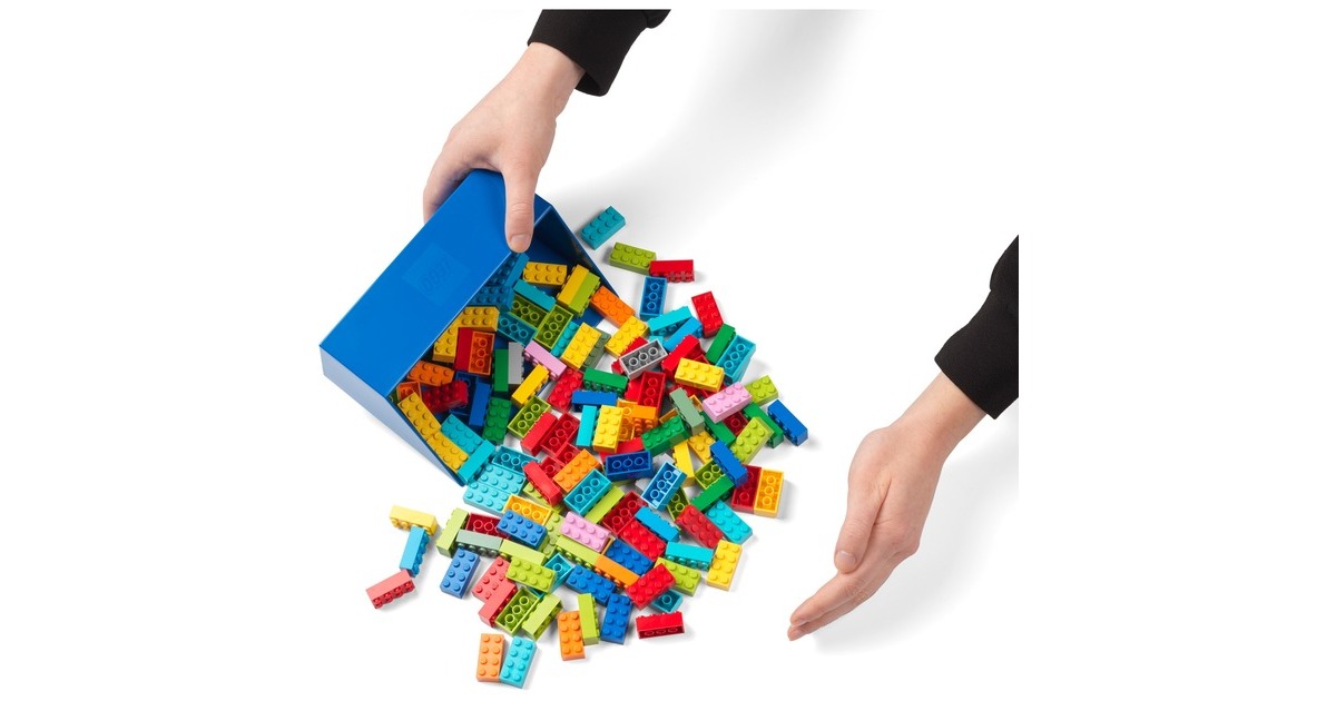 Room Copenhagen LEGO Stein Schaufel 2er Set, Aufbewahrungsbox(rot/blau)