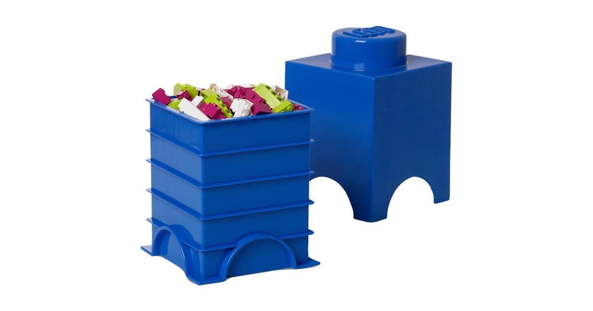 Room Copenhagen LEGO Storage Brick 1 blau, Aufbewahrungsbox(blau)