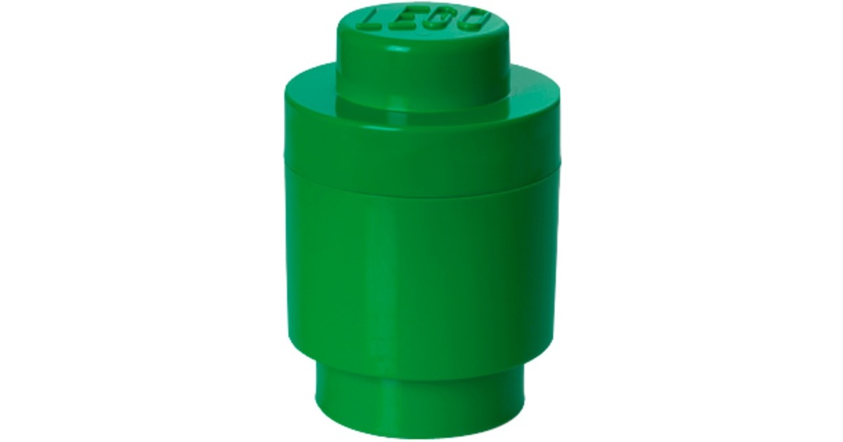 Room Copenhagen LEGO Storage Brick 1 rund grün, Aufbewahrungsbox(grün)