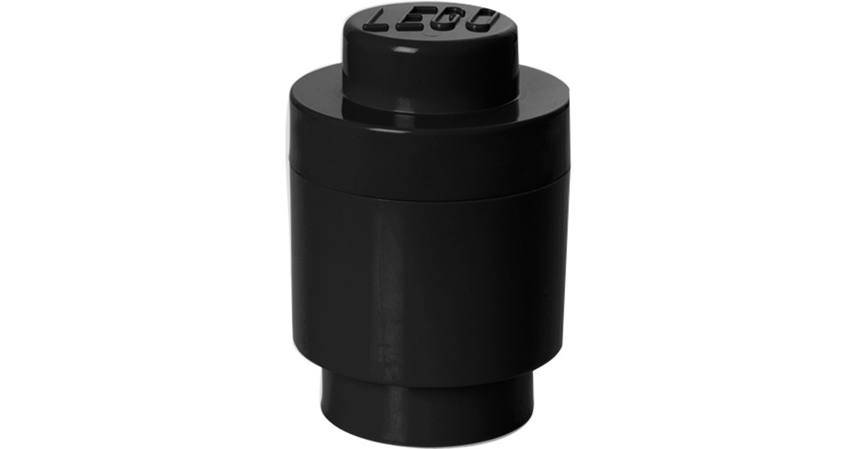 Room Copenhagen LEGO Storage Brick 1 rund schwarz, Aufbewahrungsbox(schwarz)