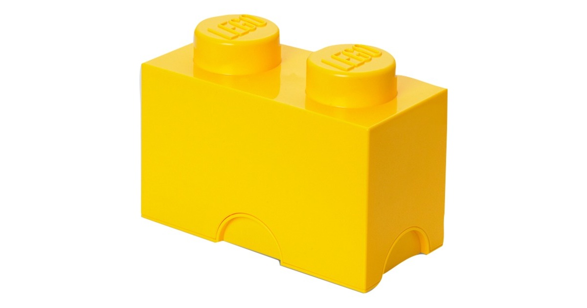 Room Copenhagen LEGO Storage Brick 2 gelb, Aufbewahrungsbox(gelb)