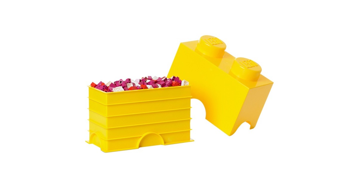 Room Copenhagen LEGO Storage Brick 2 gelb, Aufbewahrungsbox(gelb)