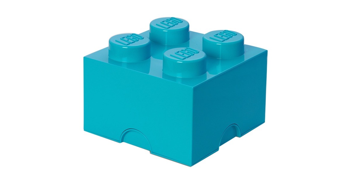 Room Copenhagen LEGO Storage Brick 4 azur, Aufbewahrungsbox(azurblau)