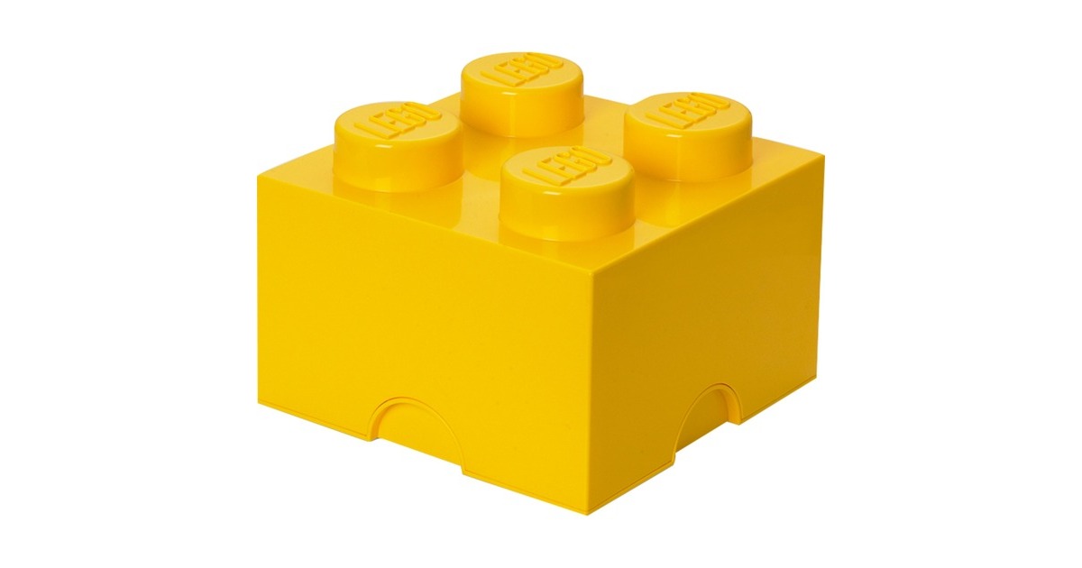 Room Copenhagen LEGO Storage Brick 4 gelb, Aufbewahrungsbox(gelb)