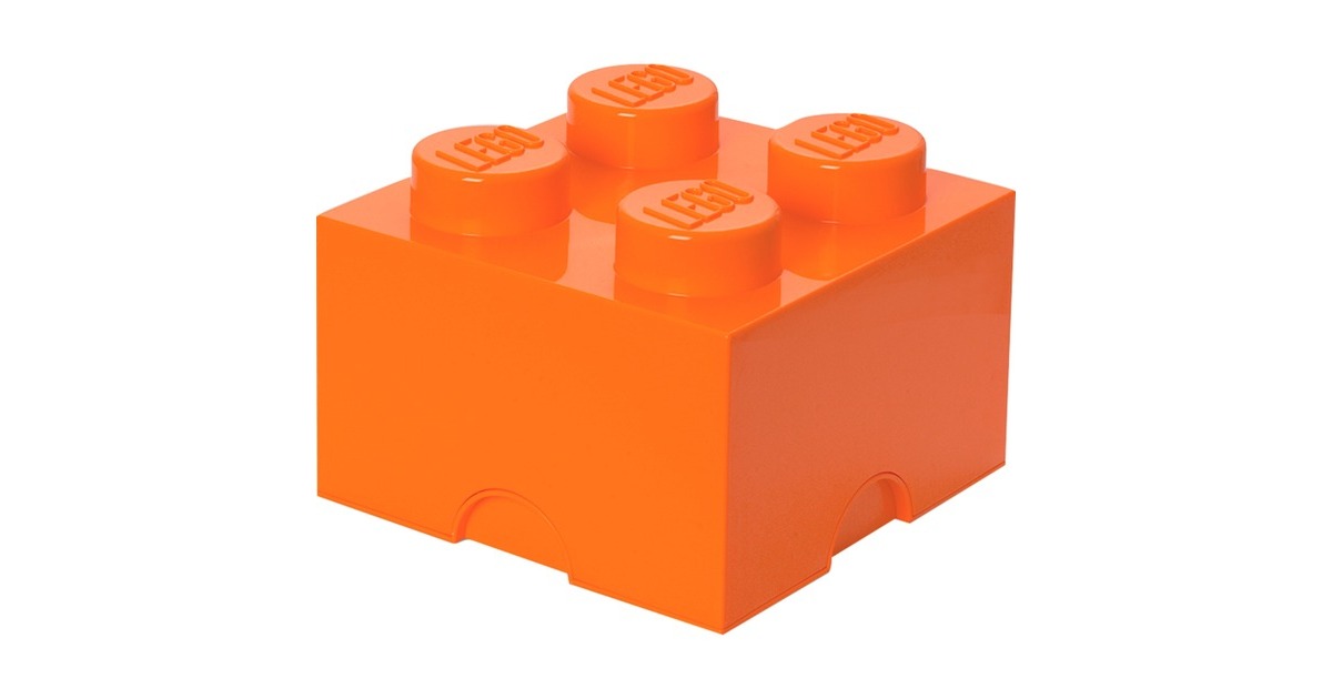 Room Copenhagen LEGO Storage Brick 4 orange, Aufbewahrungsbox(orange)