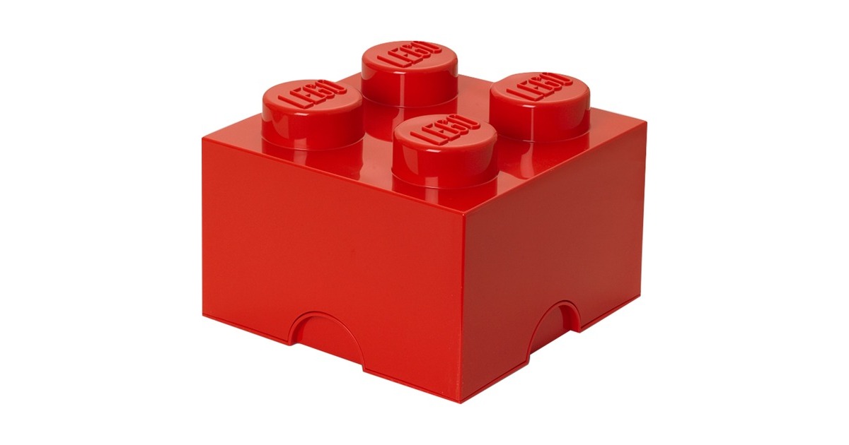 Room Copenhagen LEGO Storage Brick 4 rot, Aufbewahrungsbox(rot)
