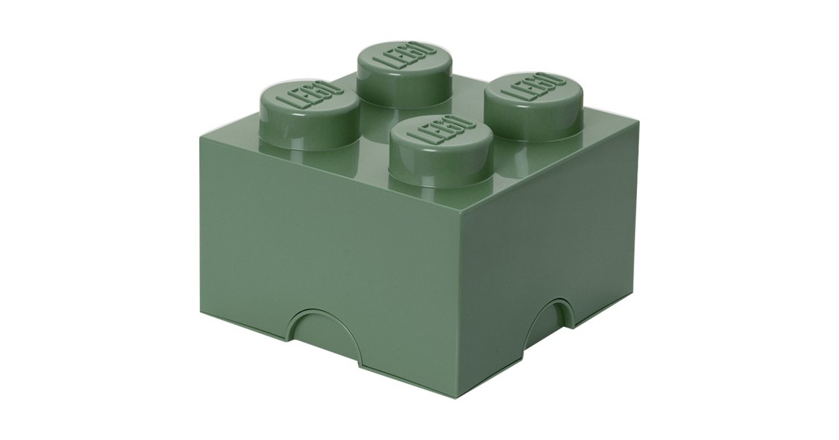 Room Copenhagen LEGO Storage Brick 4 sandgrün, Aufbewahrungsbox(grün)