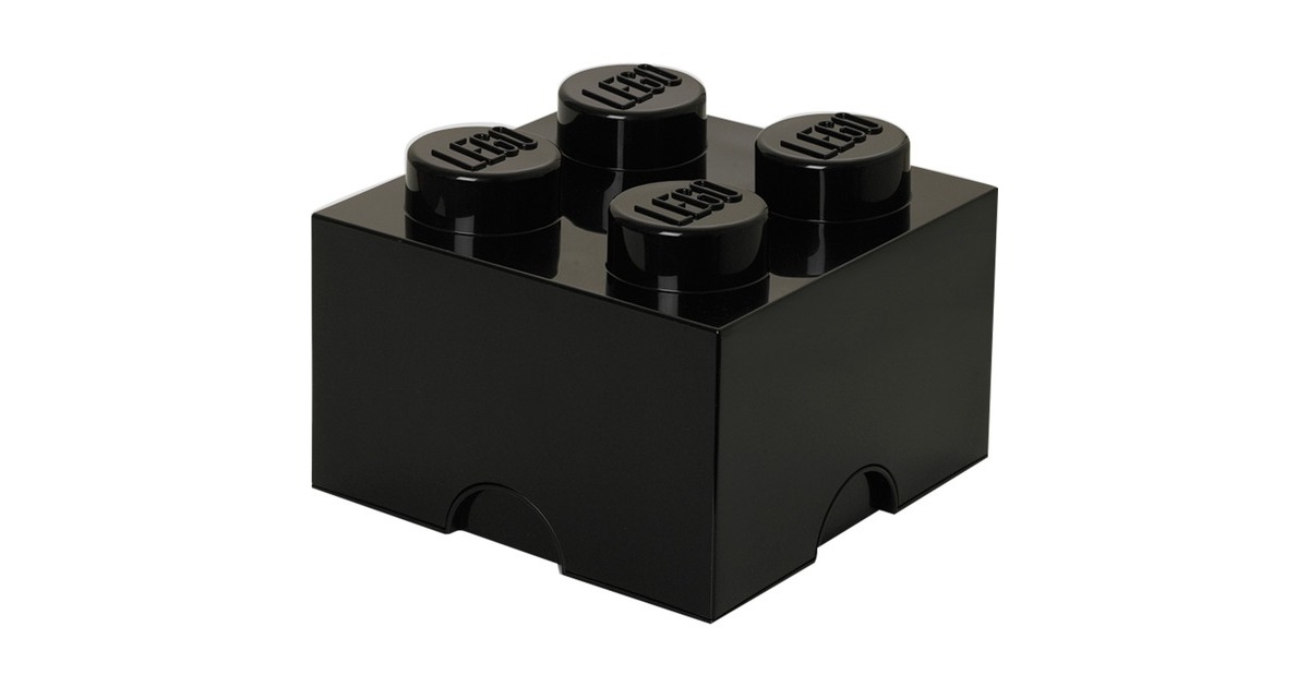 Room Copenhagen LEGO Storage Brick 4 schwarz, Aufbewahrungsbox(schwarz)