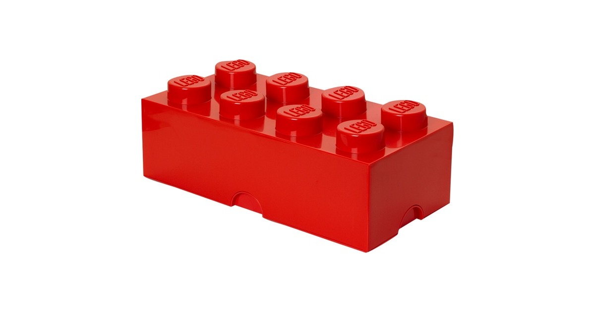 Room Copenhagen LEGO Storage Brick 8 rot, Aufbewahrungsbox(rot)