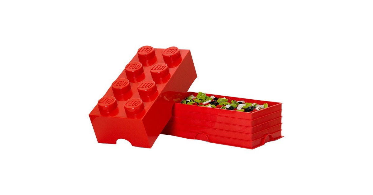 Room Copenhagen LEGO Storage Brick 8 rot, Aufbewahrungsbox(rot)