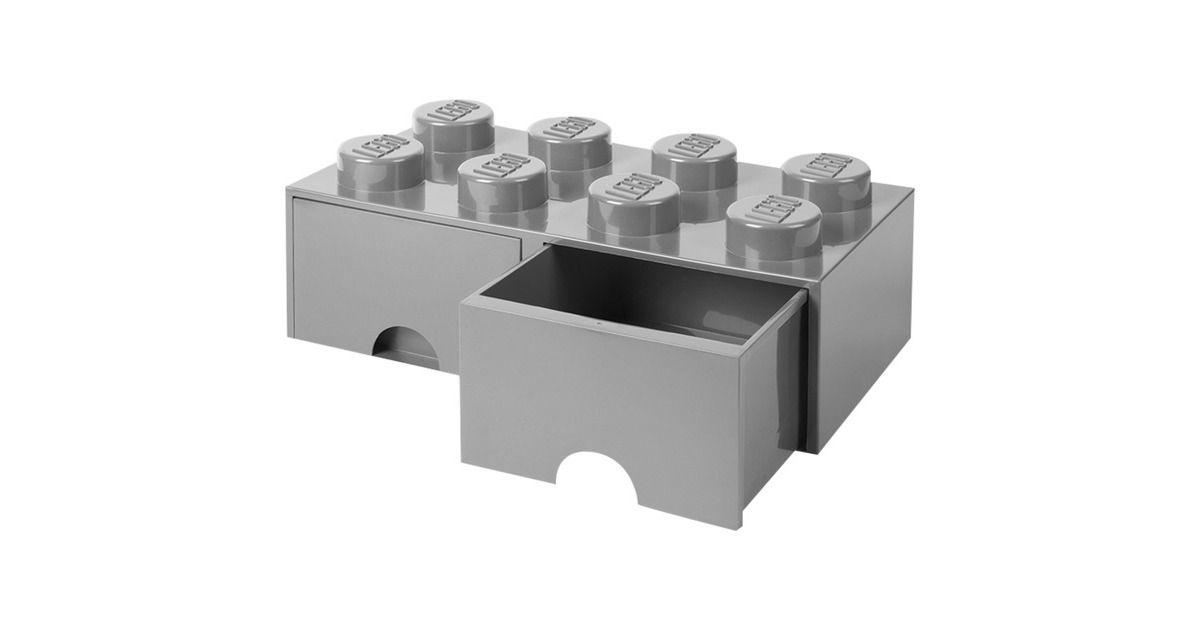 Room Copenhagen LEGO Storage Brick Drawer 8, Aufbewahrungsbox(dunkelgrau, zwei Schubladen)