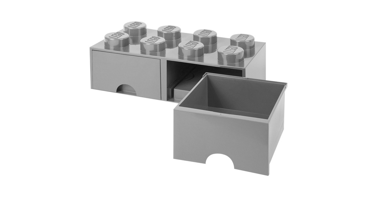 Room Copenhagen LEGO Storage Brick Drawer 8, Aufbewahrungsbox(dunkelgrau, zwei Schubladen)