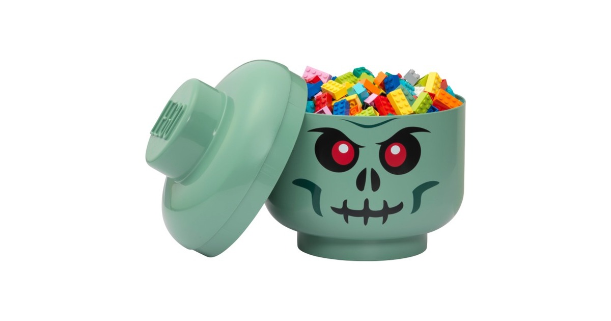 Room Copenhagen LEGO Storage Head Skelett , Aufbewahrungsbox(schwarz/rot, groß)