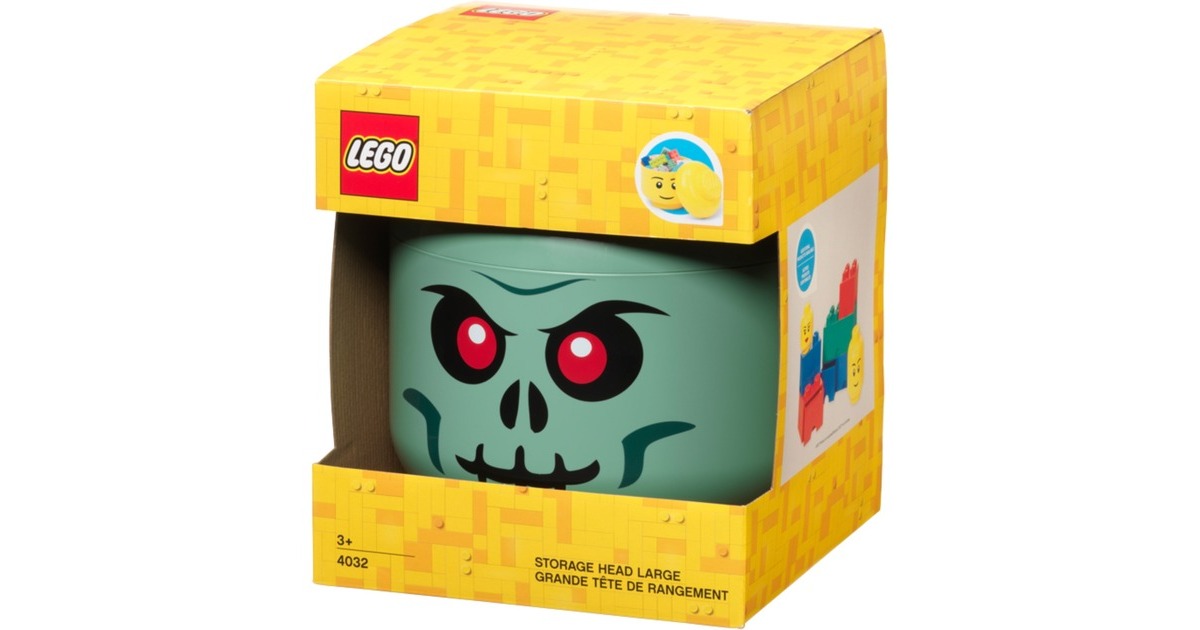 Room Copenhagen LEGO Storage Head Skelett , Aufbewahrungsbox(schwarz/rot, groß)