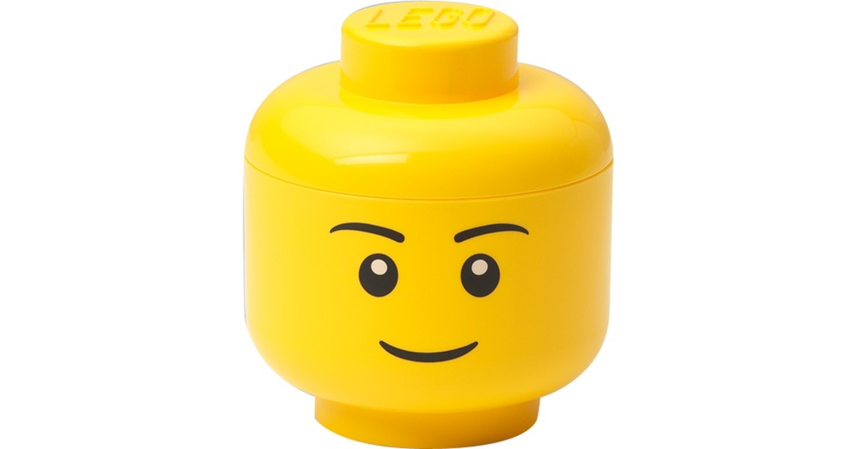 Room Copenhagen LEGO Storage Head "Boy", mini, Aufbewahrungsbox(gelb)