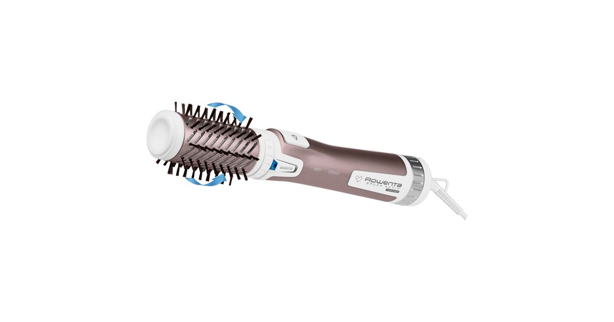 Rowenta Brush Activ Premium Care CF 9540, Warmluftbürste(weiß/rosa)