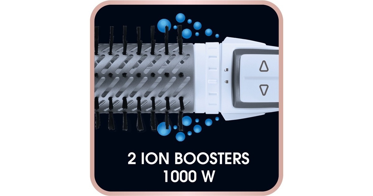 Rowenta Brush Activ Premium Care CF 9540, Warmluftbürste(weiß/rosa)