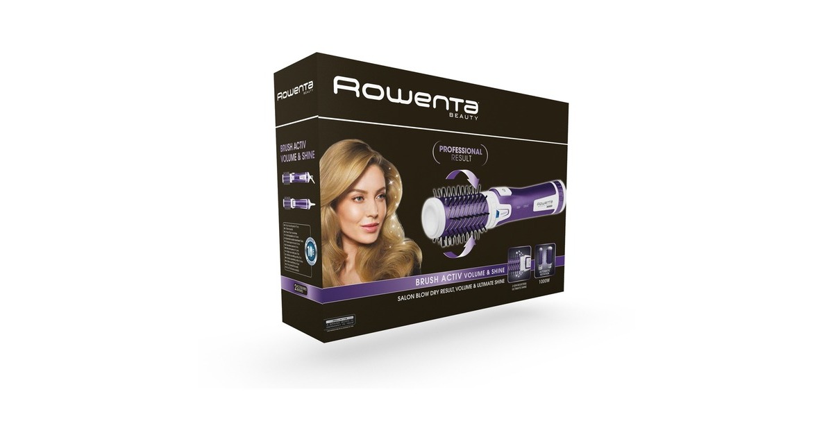 Rowenta Brush Activ Volume & Shine CF 9530, Warmluftbürste(weiß/violett)
