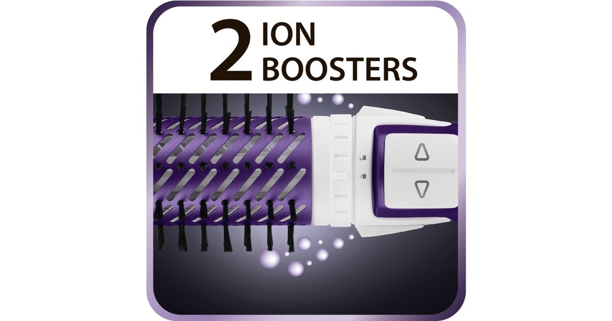 Rowenta Brush Activ Volume & Shine CF 9530, Warmluftbürste(weiß/violett)