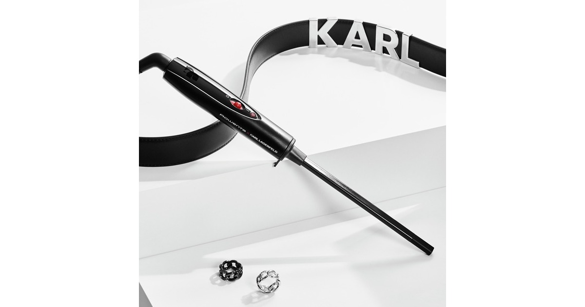 Rowenta KARL LAGERFELD Curls Forever CF311L, Lockenstab(schwarz/rot)