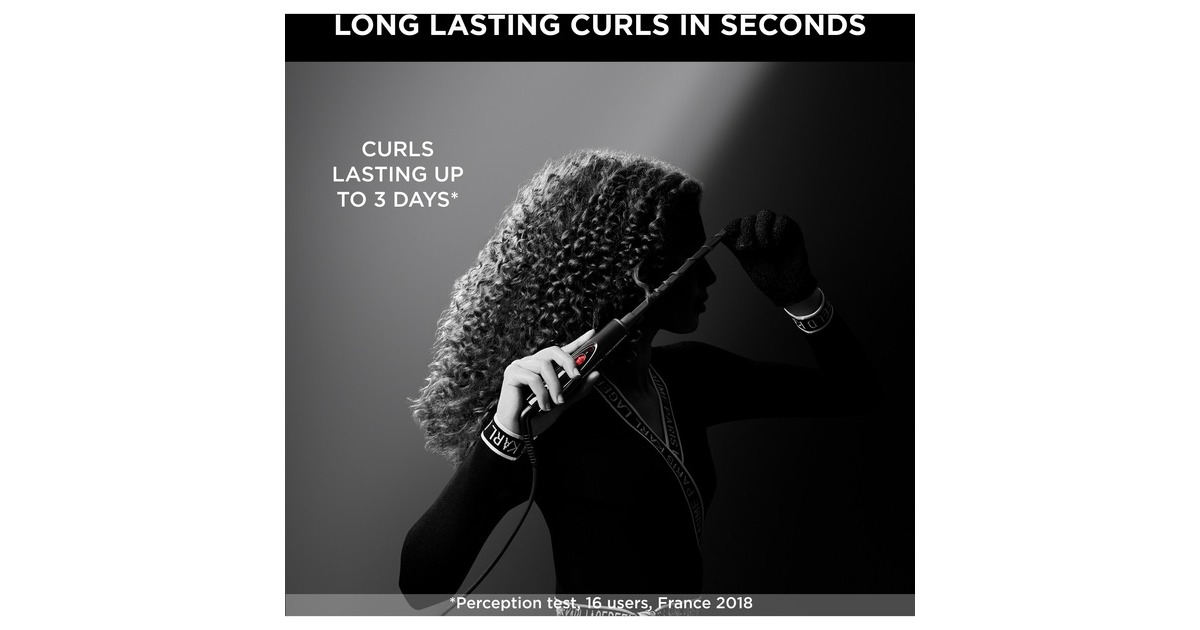 Rowenta KARL LAGERFELD Curls Forever CF311L, Lockenstab(schwarz/rot)