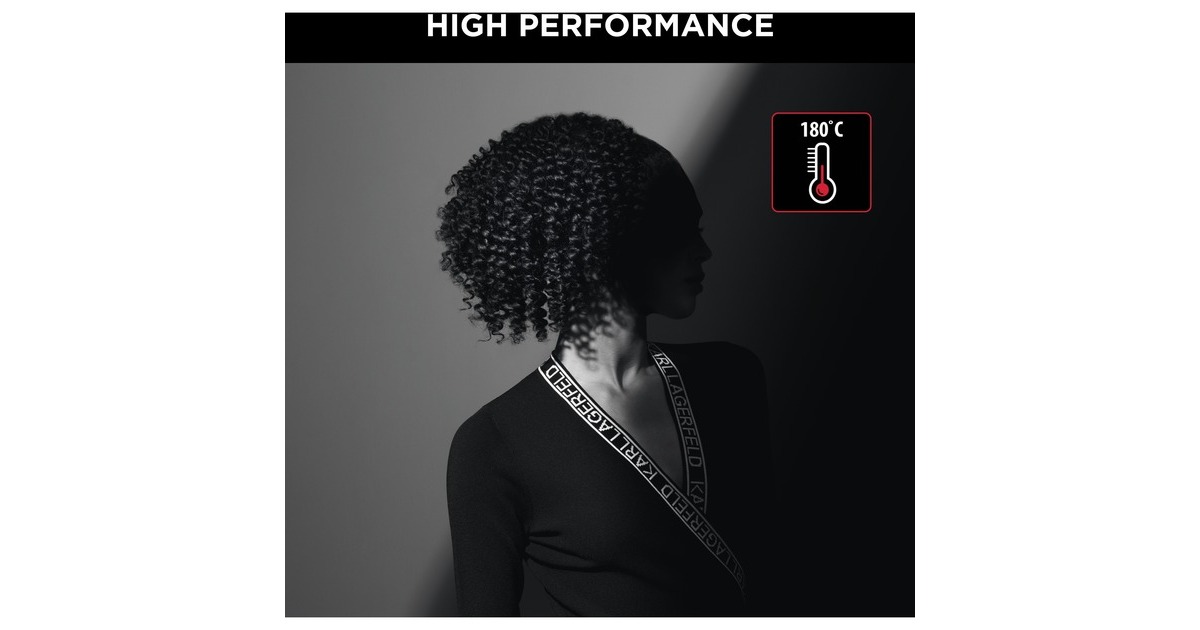 Rowenta KARL LAGERFELD Curls Forever CF311L, Lockenstab(schwarz/rot)