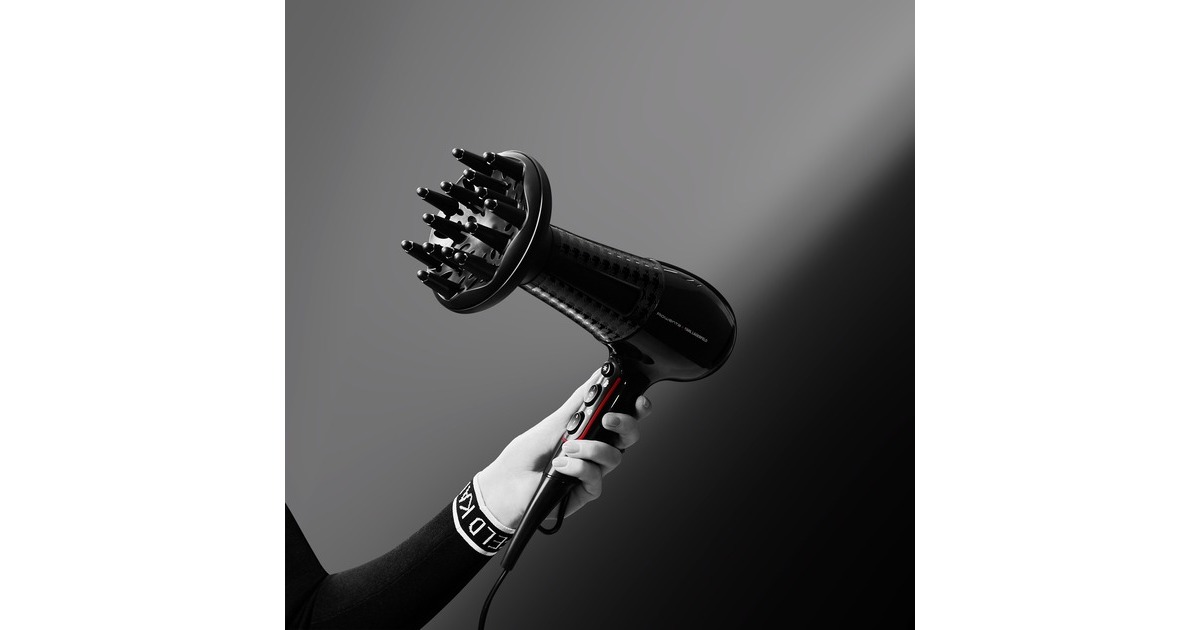 Rowenta x KARL LAGERFELD Powerline CV 591L, Haartrockner(schwarz/rot)