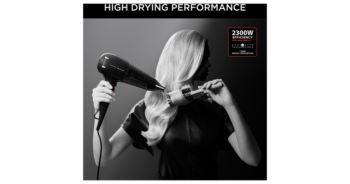 Rowenta x KARL LAGERFELD Powerline CV 591L, Haartrockner(schwarz/rot)