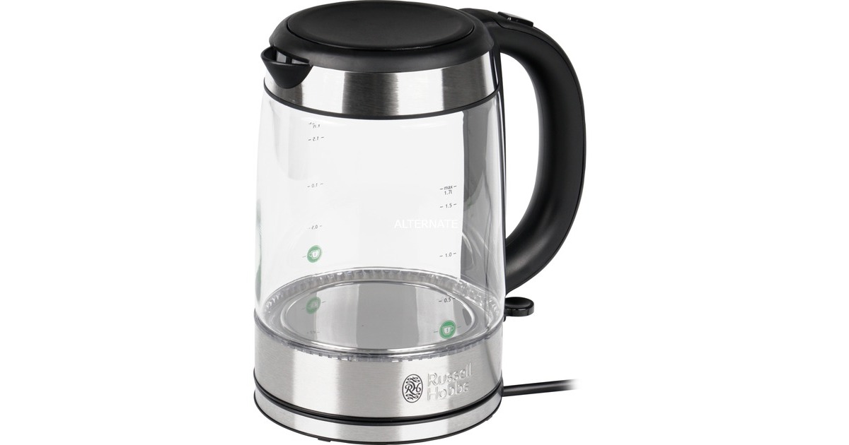 Russell Hobbs Glas-Wasserkocher 21600-57(transparent/edelstahl, 1,7 Liter)