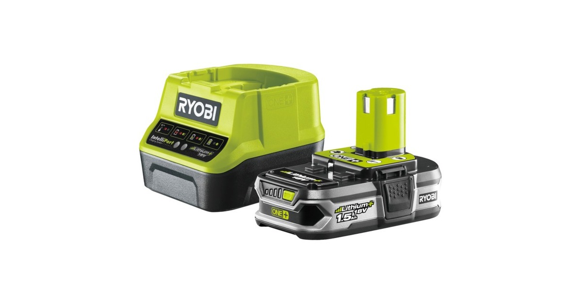 Ryobi 18 V Akku-Starterset RC18120-115(grün/schwarz, Ladegerät + Akku)