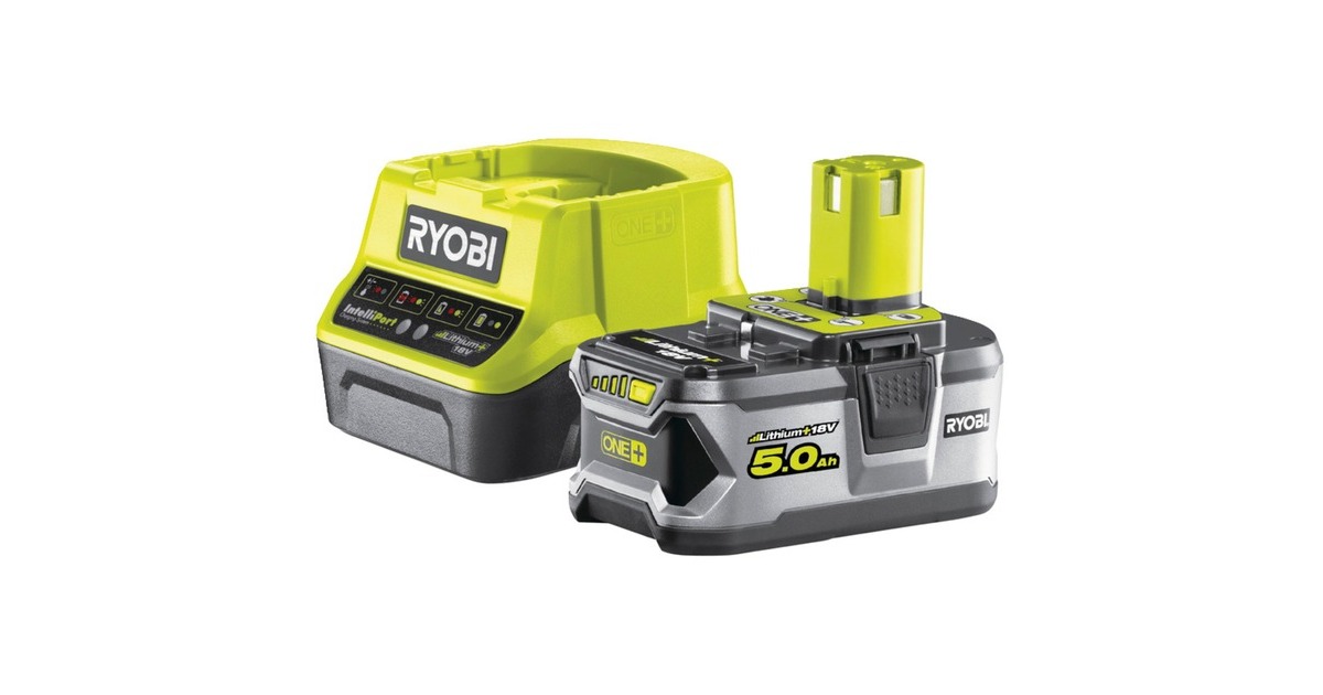 Ryobi 18 V Akku-Starterset RC18120-150(gelb/schwarz, Ladegerät + Akku)