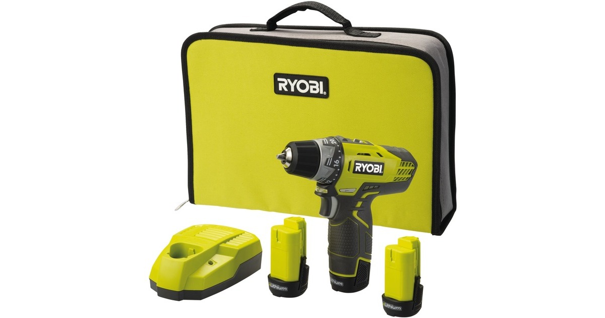 Ryobi Akku-Kompaktschrauber R12DD-220S, 12Volt, Bohrschrauber(grün/schwarz, Li-Ion Akku 2,0Ah, Werkzeugtasche) Ryobi Akku-Kompaktschrauber R12DD-220S, 12Volt, Bohrschrauber(grün/schwarz, Li-Ion Akku 2,0Ah, Werkzeugtasche)