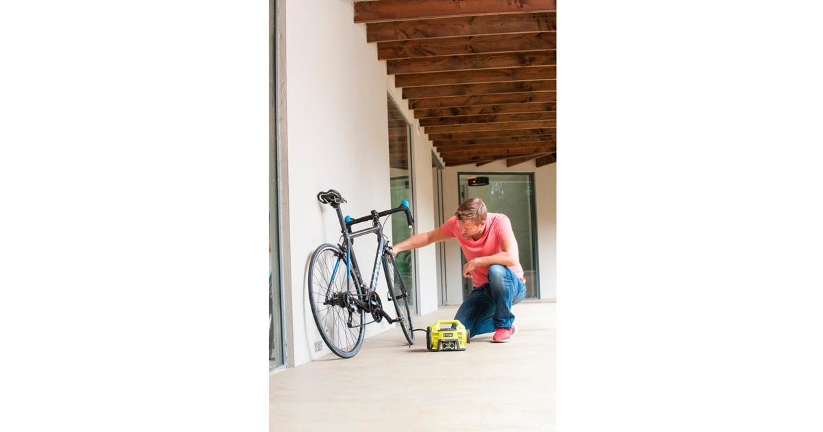 Ryobi Akku-Kompressor R18I-0, 18Volt, Luftpumpe(grün/schwarz, ohne Akku und Ladegerät)