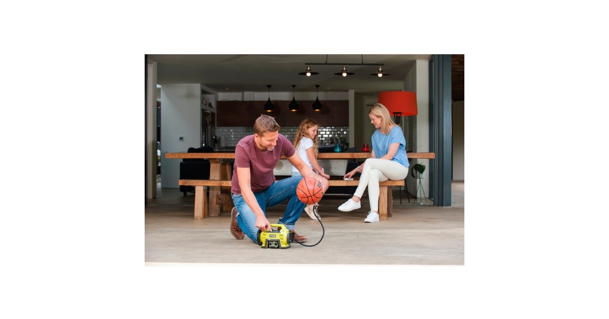 Ryobi Akku-Kompressor R18I-0, 18Volt, Luftpumpe(grün/schwarz, ohne Akku und Ladegerät)