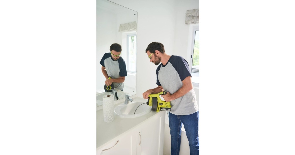 Ryobi Akku-Rohr-Reinigungsgerät R18DA-0, 18Volt(grün/schwarz, ohne Akku und Ladegerät)