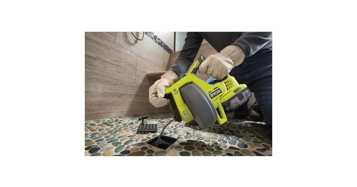 Ryobi Akku-Rohr-Reinigungsgerät R18DA-0, 18Volt(grün/schwarz, ohne Akku und Ladegerät)