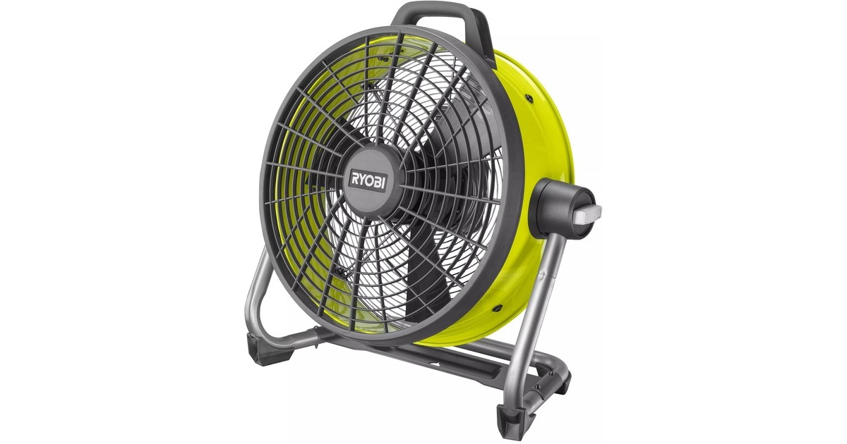 Ryobi Akku-Stand-Bodenventilator R18F5-0(grün/schwarz, ohne Akku und Ladegerät)