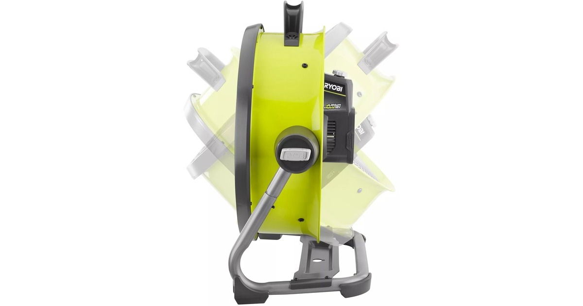 Ryobi Akku-Stand-Bodenventilator R18F5-0(grün/schwarz, ohne Akku und Ladegerät)