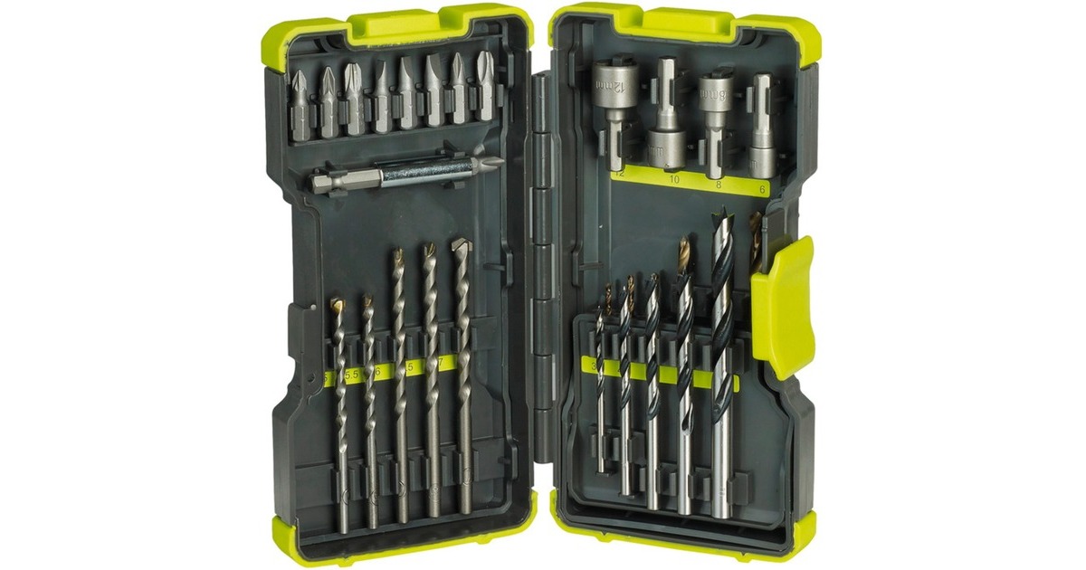 Ryobi Bit- und Bohrerbox RAK30MIX, 30-teilig, Bohrer- & Bit-Satz(grün) Ryobi Bit- und Bohrerbox RAK30MIX, 30-teilig, Bohrer- & Bit-Satz(grün)