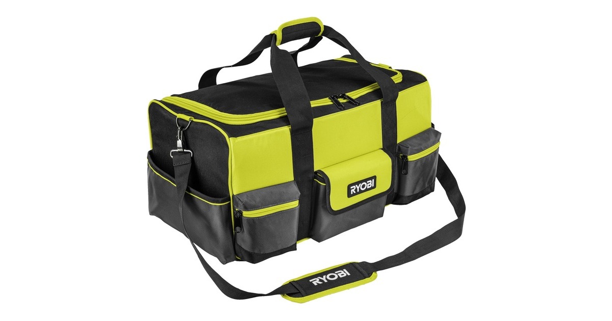 Ryobi Handwerkertasche RSSLTB1, Größe L, lang(grün/schwarz, mit Schultergurt)