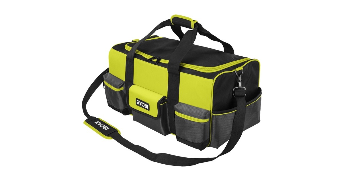 Ryobi Handwerkertasche RSSLTB1, Größe L, lang(grün/schwarz, mit Schultergurt)