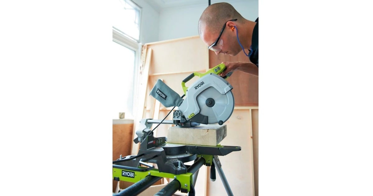 Ryobi Kapp-und Gehrungssäge EMS254L(grün/grau, 2.000 Watt)