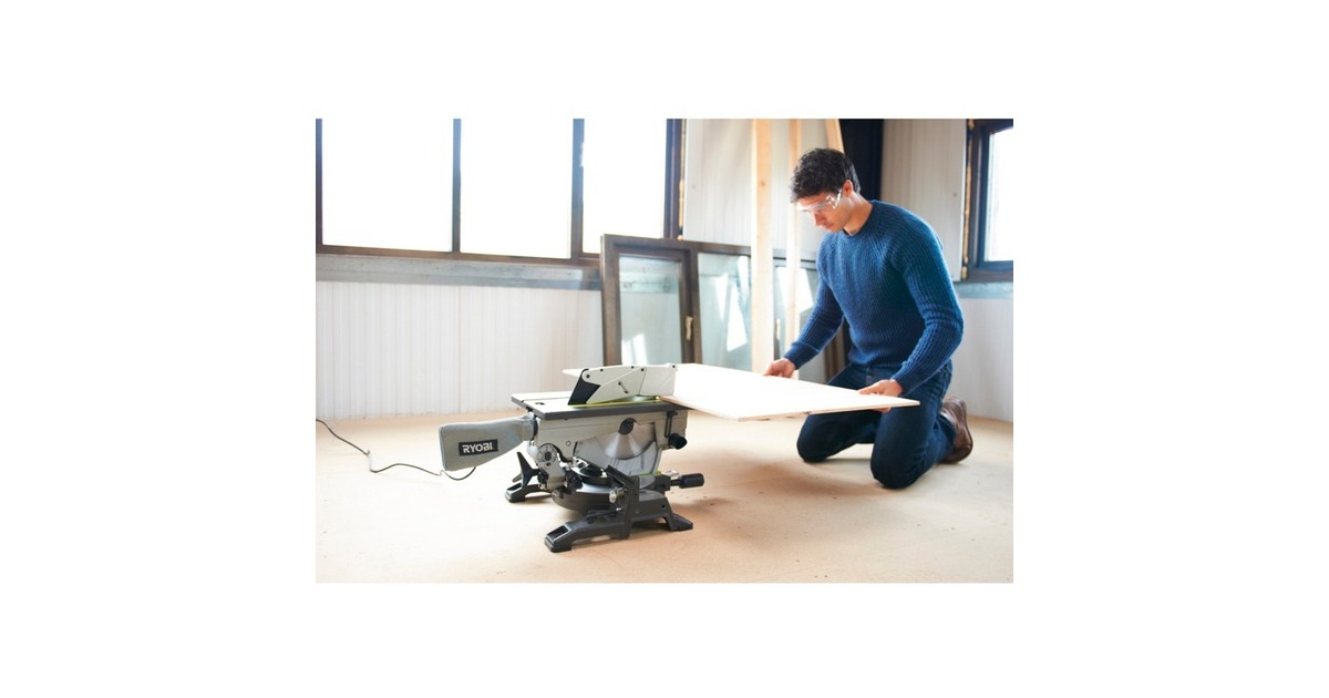 Ryobi Kapp-und Gehrungssäge, Tischkreissäge RTMS1800-G(grün/grau, 1.800 Watt)