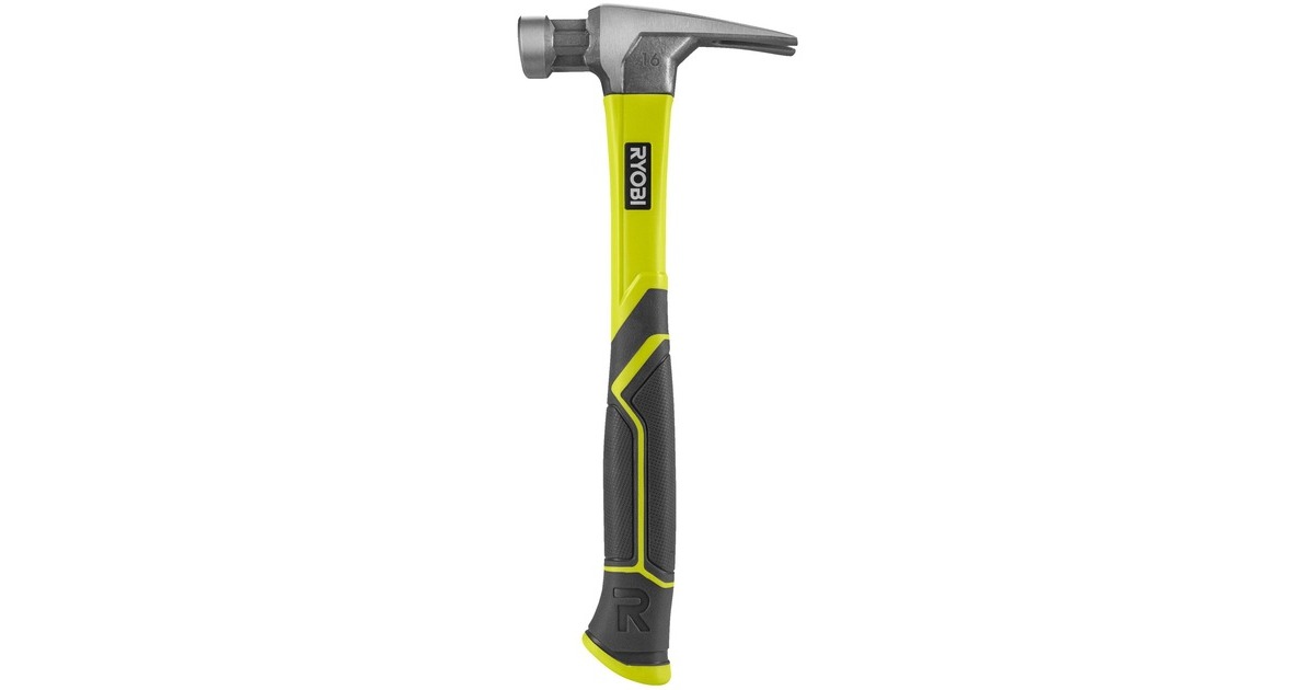 Ryobi Klauenhammer RH16FSS(grün/grau, magnetischer Nagelhalter)