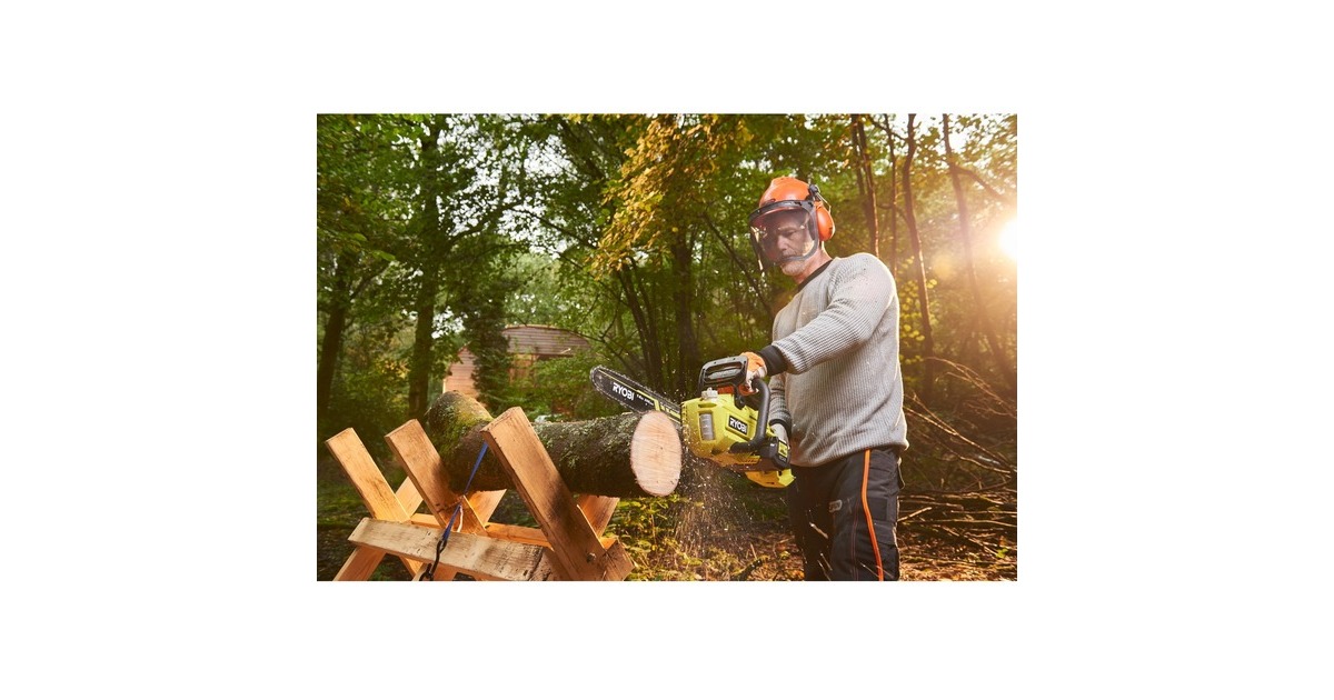 Ryobi MAX POWER Akku-Kettensäge RY36CSX35A-150, 36Volt, Elektro-Kettensäge(grün/schwarz, Li-Ionen Akku 5Ah)